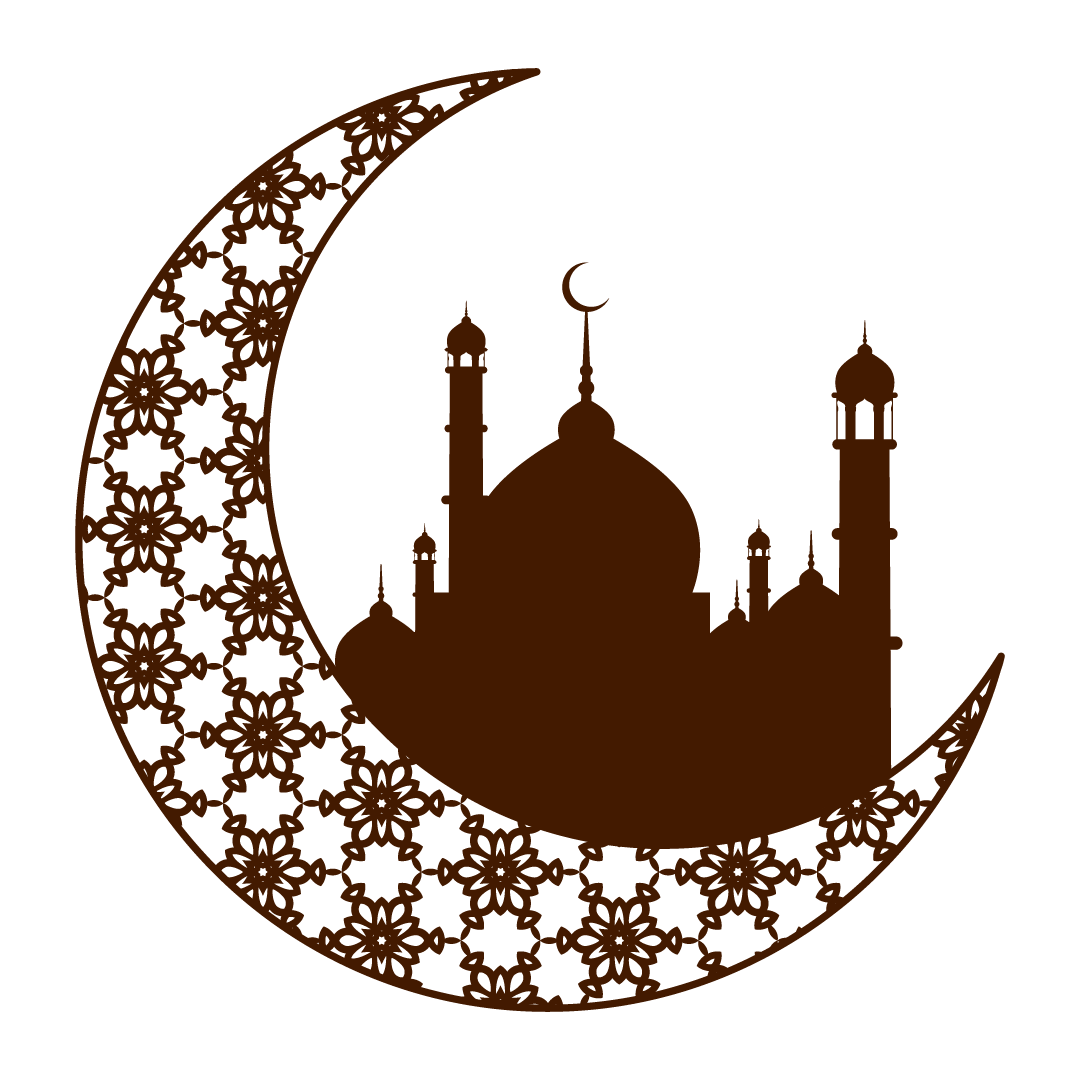 eid mubarak moon and mosque beautiful